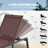 Chaise Lounge Chair Outdoor Patio Lounge Chair Adjustable 5-Position 2 pcs V952-JSTYGDTYZSKZ22E76V0