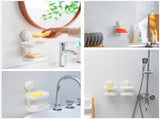 3 Pack Suction Cup Soap Dishes, Removable Drill-Free Bar Soap Holders for Shower Walls, Bathrooms, V1189-LC-AMZ-00271