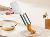 handheld noodle making machine, noodle maker, kitchen appliance, five noodle models, detachable V1106-122-WHI-40406