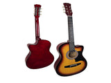 38in Karrera Acoustic Guitar Steel Strings Carry Bag Shoulder Strap Sun Burst CC38-3TS