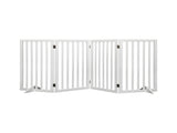 PaWz Wooden Pet Gate Dog Fence Safety White 800x 3MM PT1060-4XL-WH