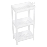 Bathroom Tower Shelf Plastic Freestanding Storage Rack Organizer Multifunctional Shelving Unit for V1294-YM0706-3112230061612