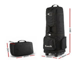 Everfit Golf Travel Bag Flight Cover Foldable Soft Case Wheels Black GOLF-B-BAG-TRAVEL-BK