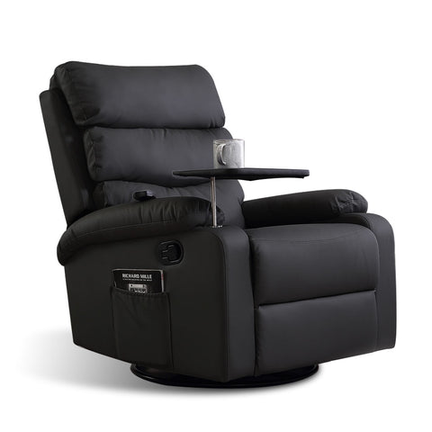 Levede Massage Chair Recliner 360 Swivel Black OF1025-F-DG