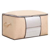 Clothes Storage Bags Fabric Foldable Blanket Storage Container Closet Organizer with Clear Window V1294-YM0901-3117250021313