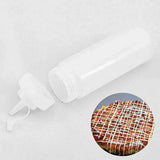 Plastic Condiment Squeeze Bottles 3 Pack with Tip Caps, 32 Oz for Sauce Ketchup Mustard and Olive V1189-LC-RY-00093