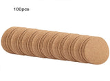 100Pcs Wood Drink Coaster Tea Coffee Cup Mat Pad Wood Tableware Home Decor V1294-YM0727-JY12740-03