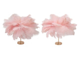 Feather Table Lamp 3 Color Dimmable Touch Switch USB Plug in Romantic Modern Decorative Bedside V1294-YM0521-3119230059413
