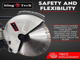 75CC Petrol Demolition Saw Concrete Cut Off Wet Demo Cutter Road Brick 350MM V379-CUTOFSAW05