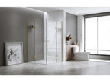 100x100cm Double Door Corner Shower with Black Channels and SS Hinges V63-949051