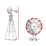 Garden Windmill 8FT 245cm Metal Ornaments Outdoor Decor Ornamental Wind Will GWM-8FT-GR