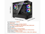 Mid-Tower ATX PC Gaming Case Computer Case with 6 x 120 mm PWM ARGB Fans V952-DNJXZT120MMAIKYPY001V9