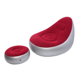 Inflatable Lounge Chair Folding Portable Blow Up Sofa with Footstool for Indoor Outdoor Balcony V1294-YM0901-3116250000411