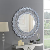 Wall Mirror Sparkling Crush Crystal MDF Silver And Grey MRR-01 V43-MRR-01