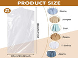 30 plastic clothing covers, 60*140cm laundry bags, transparent clothes hangers, clothing bags, V1259-DP01-BO-269