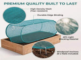 2 Pack 39*16*18inch Green Garden Covers for Raised Beds,Pop Up Mesh Plant Cover, 40% Sunblock Shade V1107-CS-ZAILXA36