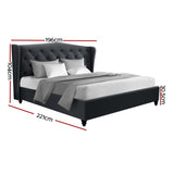 Artiss Bed Frame King Size Charcoal PIER BFRAME-E-PIER-K-CHAR-ABC