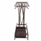 Umbrella Storage Rack Iron with Drip Tray 10 Holes 8 Hooks Umbrella Rack Stand for Home Hotel Lobby V1294-YM0716-3117220148213