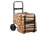 Firewood Log Cart, 113 kg Load Capacity, Outdoor and Indoor Wood Rack Storage Mover with Pneumatic V952-DCCH43XH27XWYTWGDV0