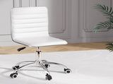 Artiss Office Chair Conference Chairs PU Leather Low Back White OCHAIR-K-REPL-WH