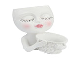 Mannequin Flower Pot Resin Creative Double Flower Pot Face Flower Pot V1294-YM0716-221118TW03-4