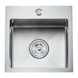 VEVOR 15" Kitchen Sink Top Mount Single Bowl Drop-In Basin Stainless Steel Bar V952-QRSSCTSPDC151EA10V0