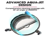 Jet-USA 18" Stainless Steel Pressure Washer Surface Cleaner with Yoke Handlebar, 3/8" Fitting, For V219-PRWCLNJT18SA