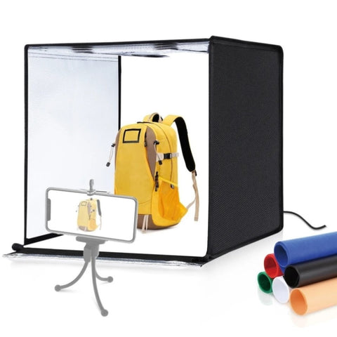 Hridz 60cm Light Box Bi-Colour Photography Portable Photo Studio Shooting Tent with 6 PVC Backdrops V571-0740111698276