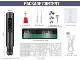 Deally Electric Engraving Pen with 37 Bits USB Rechargeable Cordless Rotary Tool for Jewelry Wood V1369-AZ3-W-16971