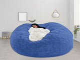 Chair Cover for Kids Adults, Living Room Furniture Big Round Soft Fluffy Faux Fur V1369-AZ3-W-15439
