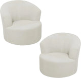 1 Pack Swivel Barrel Chair Slipcover Stretch Soft Washable Furniture Protector for Round Club Accent V1189-LC-RY-00236