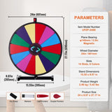 24 inch Spinning Prize Wheel, 14 Slots Tabletop Spinner, Heavy Duty Roulette Wheel with a Dry Erase V952-CJZLJP24YCGD8WSCVV0
