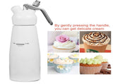 500mL Aluminum Whipped Dessert Cream Butter Dispenser Whipper Foam Maker with 3 Nozzles V1294-YM0901-JY04112-02