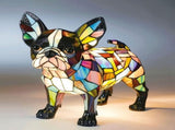 Dollars Stained Resin Desk Light Dog Lamp, Dog Series Art Night Light, LED Night Light for Home Room V1369-AZ3-W-10022
