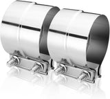 4.0 inch Lap Joint Clamp 304 Stainless Steel Material For Pipes, Muffler Ends and V1259-DP01-A-3849