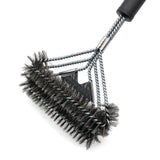 15-Piece Stainless Steel BBQ Griddle Tools and 3-Row Grill Cleaning Wire Brush Set, Portable Outdoor V888-ELOSUNG52322