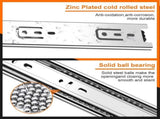 14 inch Drawer Slides 4 Pairs 3 fold Full Extension Side Mount Cabinet Drawer Glides 14" V1258-DP02-WO-455