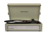 Crosley Voyager Bluetooth Portable Turntable - Sage Gadhouse Vinyl Rack Bundle - Black V398-CR8017BVR-SA4