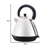 Pronti Rose Trim Collection Toaster & Kettle Bundle - White KTL-TSR-COM-WH