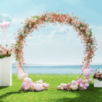 2M Round Backdrop Stand Wedding Background Decoration Party Flower Balloon Display WESD-ROUND-2M-GD