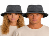 JACARU 1849 Australian 100% Wool Hat Fedora Trilby Crushable Travel - Dark Grey V563-JACARU-1849-CHRCL-M
