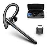 Bluetooth Headset V5.4, Wireless Earpiece with 500mAh Charging Case Hand-Free Headphones Noise V1192-AZ-W-3605