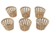 6 PCS Woven Cup Holders Anti Scald Hollow Straw Woven Glass Cup Sleeve for Glass Bottles Plastic V1294-YM0706-3118230180611