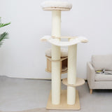 CATIO VINTAGE Solid Wood Cat Climbing Tree Post Scratcher 176cm V390-C2501