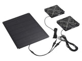 Solar Powered Dual Kit 75W 3000 to 4000RPM IPX7 Waterproofing Solar Exhaust Cooling Ventilation V1294-YM0901-3113250069311