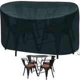 Bistro Set Cover for Patio Furniture, PE Green Table Dust Cover, 57.4" x 27.5" x 31.4" Outdoor Table V1369-AZ3-W-08790