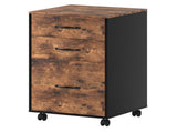 Levede 3-Drawer File Cabinet Mobile Filing Storage Cabinet Organiser Home Office HO0608-BR-AU