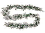 Christabelle 2.7m Snowy Christmas Garland Dorset Pine Pre-Lit with Multi-Function LED Lights Do 112_WFLSD274