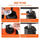 VEVOR Button Maker Machine, 0.98 inch/25mm Pin Maker, Installation-Free Badge Punch Press Kit, V952-SLKXZJ25MM500F0YVV0