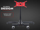 Engine Stand H Frame 450kg 1000lb Industrial Workshop Cars Auto Motor 4 Wheels V379-ENGSTND1LB